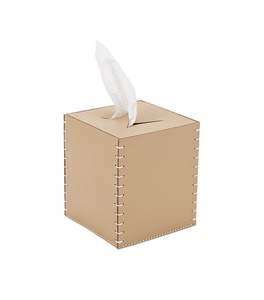 Lujosa caja de pañuelos de piel sintética con detalles modernos para la Oficina personal o la sala de estar - Product Image 4