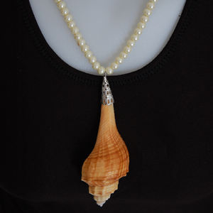 SEASHELL JEWELRY Collar de perlas de imitación natural Motive Art Shell Bead para regalos Ocasiones religiosas Mejor cierre - Product Image 4