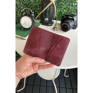 Sovana-Cartera unisex delgada de diseño minimalista de cuero genuino natural, tarjetero compacto - Product Image 1