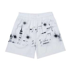 100% Polyester Gym Running Mesh <b>Shorts</b> <b>5</b> <b>Inches</b> <b>Inseam</b> Elastic Waist Mid Waist High Street Sublimation Custom Basketball Solid - Product Image 6