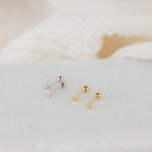 Tiny Heart Earrings Heart Stud Earrings Perfect Simple Earrings for Her Designer Cartilage Earrings Gift for <b>Girlfriend</b> - Product Image 2
