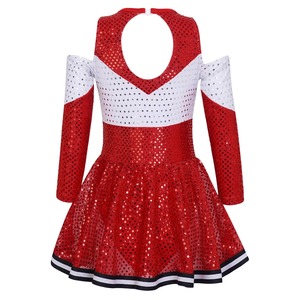 Disfraz de Animadora Rojo para Niñas, Uniforme Escolar para Competencia Infantil, Grupo de Animadoras, Disfraces de Baile - Product Image 1