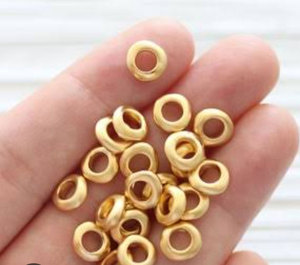 Mejor Precio para Cuentas Ovaladas de 10 mm Chapadas en Oro y Plata, Ideales para la Creación de Joyería, Conectores y Componentes - Product Image 3