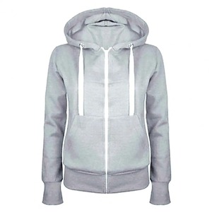 Spring Autumn New Casual Fleece Zipped Hoodie <b>Coat</b> Men Fashion Drawstring Sporty <b>Hooded</b> <b>Coats</b> Jackets <b>Ladies</b> Simple Sweatshirt - Product Image 6