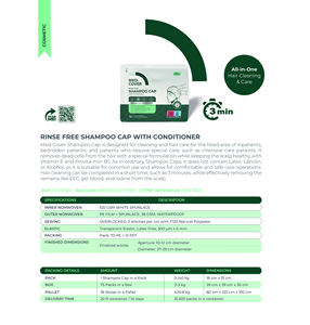 Meilleure Vente : Bonnet de Shampooing Sans Rinçage Med-Cover – Nettoyage Pratique pour Voyage, Randonnée, Camping – Traitement Capillaire Nourrissant - Product Image 3