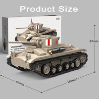 Modèle de char d'infanterie britannique Mk Iii Valentine à l'échelle 1/35, jouet éducatif pour enfants, ensemble de construction de char blindé, blocs de construction