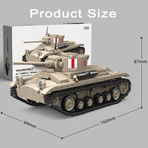 ชุดตัวต่อรถถังทหารอังกฤษ Mk Iii Valentine ขนาด 1/35 ของเล่นเสริมพัฒนาการสำหรับเด็ก ชุดประกอบรถถังหุ้มเกราะ - Product Image 2