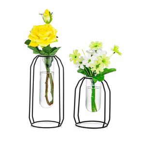 ลวดกลมสำหรับงานหนักพร้อมหลอดแก้ว & แจกันดอกไม้สำเร็จรูปสีทองเครื่องใช้บนโต๊ะในห้องนั่งเล่นกระถางดอกไม้สำหรับตกแต่งบ้าน - Product Image 4