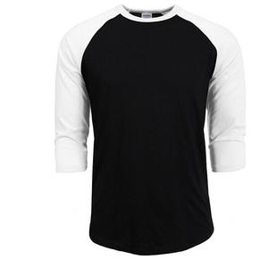 Custom Mens <b>Black</b> Body 34 Hands Raglan <b>Tees</b> Oem Men'S Clothing Baseball T-<b>shirt</b> for men - Product Image 1