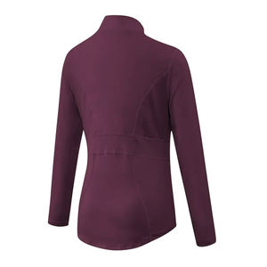 Veste de yoga pour filles veste de yoga à la mode créative pour femmes veste de yoga à manches longues couleur pure veste de yoga respirante à séchage rapide - Product Image 6