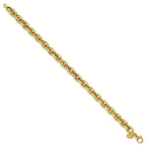 สร้อยข้อมือแบบสายแบนขัดเงา 14K ขนาด 6.5 มม. ของเลสลีย์ เครื่องประดับแฟชั่นแบบโซ่และแบบเชื่อมต่อ - Product Image 2