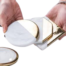 Top Quality <b>Marble</b> <b>Coaster</b> Round Shape Set Fully Customized in Stock Glass Mats & Pads Low Price Most Demanding Use for Wedding - Product Image 4