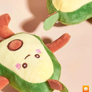 Kawaii Soft Plush Avocado Keychain Pendant <b>Keyring</b> - Assorted Colors - Product Image 4