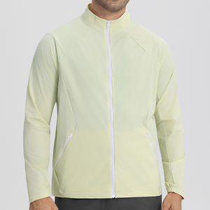 New Stylish Color Light Weight <b>Jacket</b> Full Zipper <b>Workout</b> Windbreaker with Zipper Pocket - Product Image 1