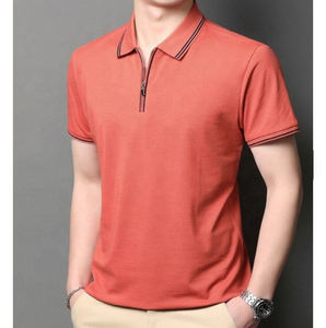 Personalizado de los hombres 100% de algodón de manga corta liso para Polo camisetas transpirables de alta calidad para POLO camisas frente ropa de los hombres - Product Image 2