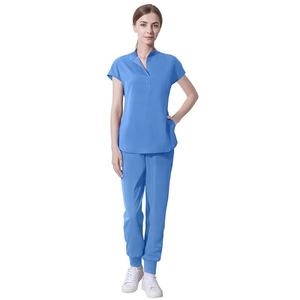 Uniformes médicos elásticos de Spandex de rayón de alta calidad, uniformes de Hospital personalizados para hombres, uniformes para mujeres, abrigos de laboratorio médico, uniforme de enfermera - Product Image 3