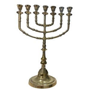 Portavelas Premium niquelado de 9 ramas Hanukkah Menorah para Festival, diseño tradicional Clásico, regalo de decoración del hogar - Product Image 2