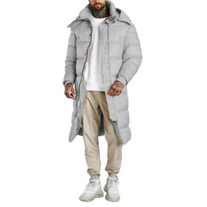 Chaqueta acolchada larga de alta resistencia para hombre, abrigo de invierno acolchado cálido con capucha, ropa de calle de moda y ropa al por mayor para exteriores - Product Image 4