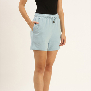Nuevos pantalones cortos transpirables ecológicos de lana de algodón para mujer, pantalones cortos para correr con cordón de cintura media, diseño personalizado, pantalones cortos para correr de calidad Premium - Product Image 3
