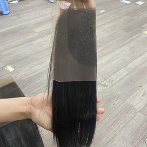 Cheveux péruviens naturels avec fermeture sans bordure, partie centrale, 5x5, lisses, transparents, 5x5 - Product Image 5