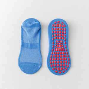 Calcetines Antideslizantes con Agarre para Deportistas, Tejidos en 100% Algodón, Absorbentes de Sudor, de Secado Rápido, para Entrenamientos, Yoga, Pilates, Barre, Gimnasio, con Diseño de Cuadros e Ícono de Sonrisa, Juveniles - Product Image 5