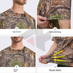 T-shirt en coton à manches courtes, doux au toucher, durable, pour jeunes, idéal pour la chasse – Vente en gros, produit phare - Product Image 6