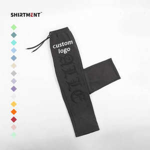 Vente en gros Pantalon de survêtement unisexe en coton vierge pour hommes, ample et épais, ample, élastique, en éponge française, grande taille, avec poches empilées - Product Image 2