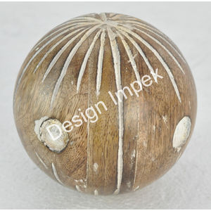 Objeto Decorativo para Sala de Estar, Bolas de Madera Hechas a Mano Ecológicas, Artículos de Decoración Navideña para el Hogar - Product Image 2