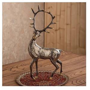 Statue de cerf en laiton doré dans des tailles personnalisées, Statue Vintage en laiton, Statue de cerf doré en laiton pour pièce maîtresse de cadeau de bureau à domicile - Product Image 6