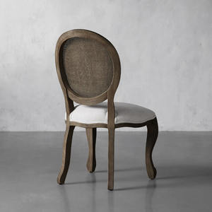 Silla de comedor de madera maciza clásica moderna, silla de restaurante de Color Vintage de alta calidad, respaldo de ratán Natural para apartamento de Hotel en casa - Product Image 5