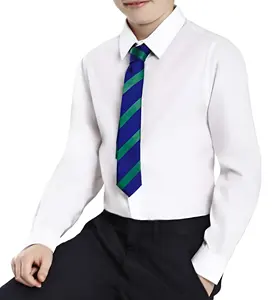 すべてのサイズと男性のためのマルチカラーオプションで利用可能な男の子のための高品質のコットンスクールシャツ