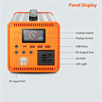 Station d'alimentation portable 500Wh, générateur solaire portable avec batterie LiFePO4, station d'alimentation solaire pour le camping, les voyages en camping-car