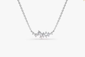 Collar de Diamantes con Incrustaciones de Diamantes de Laboratorio en Oro Amarillo Sólido de 14K, Certificado, Elegante, para Mujer, Venta al Por Mayor - Product Image 5