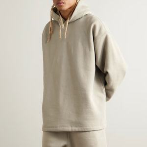 Mens 100 % Cotton Custom Drop Shoulder Hoodie Oversized Pullover High Street Hoodie Foe Mens Accept OEM Service - Product Image 2