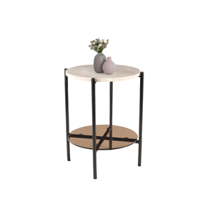 โต๊ะโลหะด้านข้างสำหรับตกแต่งห้องนั่งเล่นระเบียงห้องรับประทานอาหารสีดำดีไซน์ใหม่สไตล์นอร์ดิก - Product Image 4