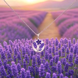 Viento para ganar Árbol de la vitalidad Flor de lavanda Bendición Feng Shui Collar de energía-Paz, curación y bendición espiritual - Product Image 2