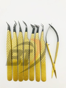 Pince à épiler professionnelle en acier inoxydable coloré sur mesure, à pointe fine, avec prise ferme, de haute qualité et durable pour cils - Product Image 5