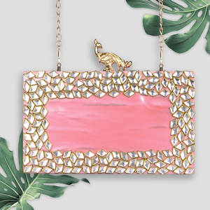 Bolso de mano de cuero hecho a mano de lujo para mujer, diseñador de resina, boda, fiesta nupcial, usos, ofertas, bolso de mano de resina para mujer - Product Image 6