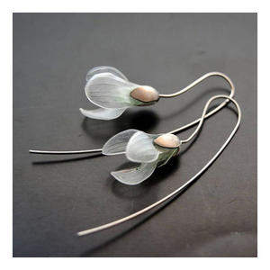 Elegant Handmade Brass <b>Earrings</b> 2025 Trendy Mixed Metal Geometric <b>Dangles</b> with Heart & Floral Motifs for Classic Beauty - Product Image 6