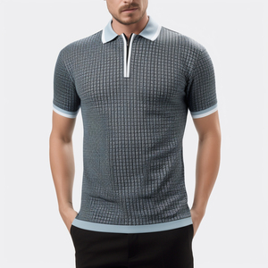 Polo de haute qualité en stock, logo personnalisé avec votre propre conception de chemise à col, polo de golf 100% coton, t-shirts polos unis et coupe ajustée - Product Image 4