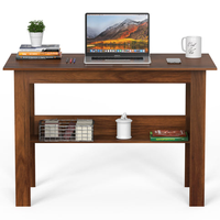 Nueva Mesa de Estudio y Computadora Efflino de Madera Sintética para el Hogar o la Oficina, Escritorio WFH con Almacenamiento para Libros y Decoración