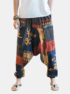 Prix de gros Pantalon sarouel à entrejambe pour hommes Nouvel arrivage Baggy CottonCasual Wear Pantalon sarouel droit Pantalon oversize de haute qualité - Product Image 3