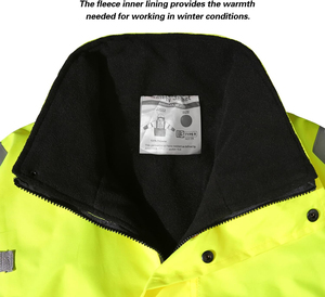 Chaqueta de Seguridad con Capucha de Alta Visibilidad Reflectante ANSI Clase 2 para Hombre, con Bolsillos, Cremallera, Impermeable y Logotipo Personalizado - Product Image 5