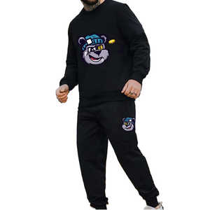 Logo personnalisé impression soleil délavé français éponge 100% coton polaire lourd hommes survêtements Street Style pantalon évasé - Product Image 1