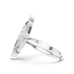 Exquisito Anillo Art Deco con Diamante de Laboratorio de 1.38 CT, Claridad VVS-VS EF, Oro de 18KT, 14KT, 10KT y Plata 925, Oro Rosa, Amarillo y Blanco - Product Image 4