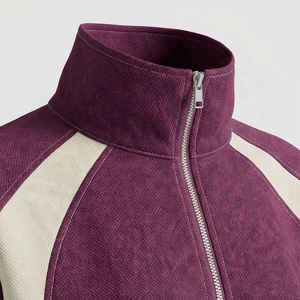 Conjunto Deportivo de Dos Piezas con Cremallera de Nailon y Paneles en Contraste Personalizados, Chaqueta Cortavientos con Cuello Alto para Mujer, Ropa Deportiva para Gimnasio y Running - Product Image 4