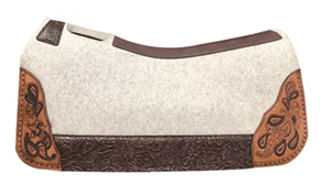 100% laine feutre Western profilé selle couverture confort optimal cheval équipement cuir travail équestre coussinets pour selle - Product Image 2