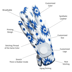 Cabretta ถุงมือกอล์ฟหนังแท้ระบายอากาศได้ดีอุปกรณ์กีฬาสำหรับผู้ชายผู้หญิงปรับแต่งโลโก้ได้ตามต้องการ - Product Image 5