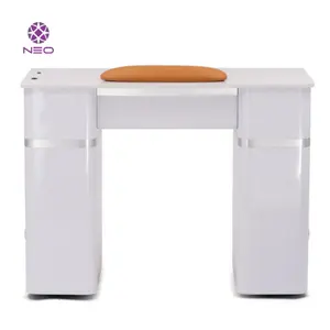 Prezzo di fabbrica all'ingrosso moderno MDF Nail Table dal Vietnam per Manicure e salone mobili Manicure salone scrivania piano in marmo