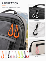Tirant de fermeture éclair en TPU en forme de U personnalisé, moulé par injection, semi-rond, pour sac à dos, vêtement, accessoires de plein air